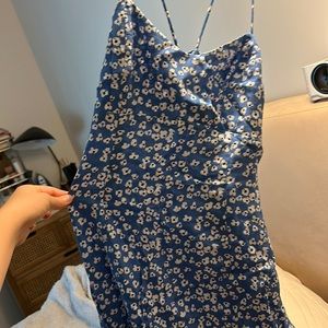 Zara Blue Floral Mini Dress